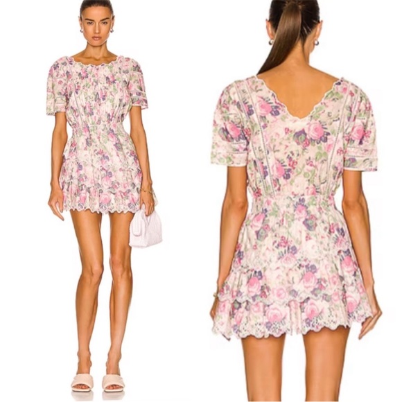 NWT LoveShackFancy Mavis Dress in Veiled Kiss size P 🌸 🌷 🌺 - Picture 2 of 3